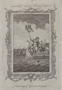 Julius Caesar partraszállása (metszet) alkotó: Samuel (after) Wale