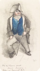 Joseph Burgin portréja, 1844 körül (grafit és akvarell) alkotó: Samuel (attr.to) Lane