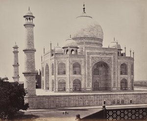 Agra. Kilátás a Tádzsra a négyszög egyik sarkából alkotó: Samuel Bourne