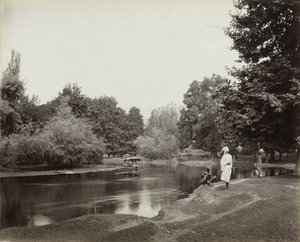 Porcsatorna Chunar Bagh alatt, Kashmir, S.O. 1865 (album ezüst nyomat)
