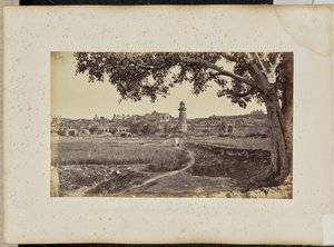 Fatehpur Sikri; a romok általános látképe (nyugati oldal), a domb lábától alkotó: Samuel Bourne