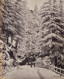 Simla. Kilátás a Mallra télen alkotó: Samuel Bourne