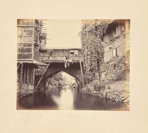 Srinagar; híd a Marqual-csatornán alkotó: Samuel Bourne
