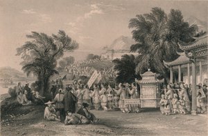 Házassági körmenet a Kékfelhő-pataknál, Chin-keang-foo, 1843-1858.
