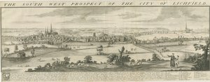 Lichfield - South West Prospect: metszet