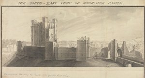 A Rochester kastély délkeleti nézete alkotó: Samuel Buck