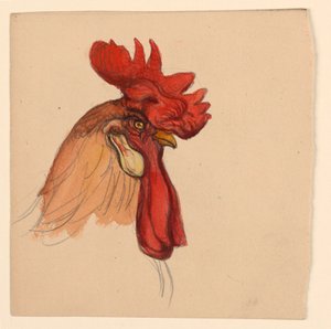Egy kakas feje alkotó: Samuel Colman