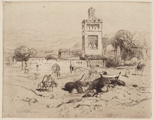 Egy mecset romjai, Tlemcen, Algéria alkotó: Samuel Colman
