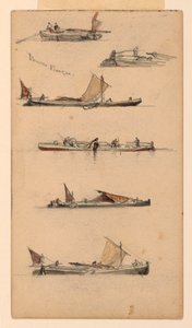 Thames Barges alkotó: Samuel Colman