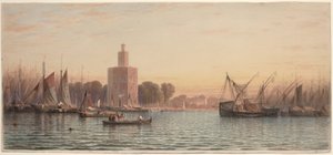 Sevilla kikötője alkotó: Samuel Colman