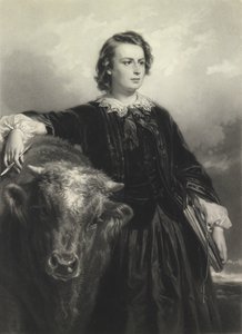 Rosa Bonheur harmincnégy évesen (mezzotinta) alkotó: Samuel Cousins