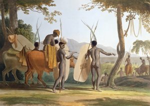 Egy márciuson, az „Afrikai tájak és állatok” 5. táblája, a művész által metszett, 1804 (akvatinta)