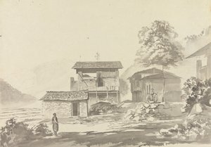 A faluban Tassisudon közelében [Tashicho Dzong] alkotó: Samuel Davis