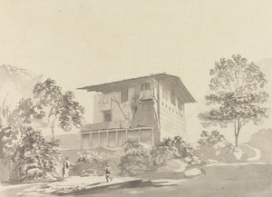 A faluban Tassisudon közelében [Tashicho Dzong] alkotó: Samuel Davis