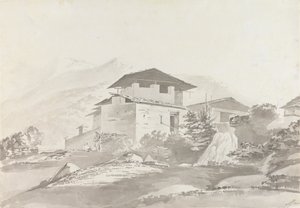 Tassisudon közelében [Tashicho Dzong] alkotó: Samuel Davis