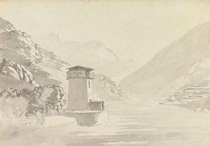 Kilátás a Wandepore-i hídról [Wangdu Phodrang] alkotó: Samuel Davis