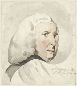 Egy férfi feje, jobbra alkotó: Samuel Henri Mendes da Costa