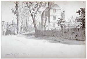 Kilátás a St Marylebone High Street felső részére és a turnpike-ra, London, 1772
