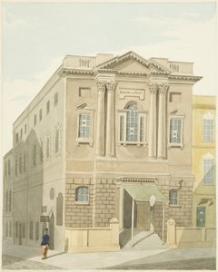 Assembly Rooms, Prince Street (ceruza és akvarell papíron)