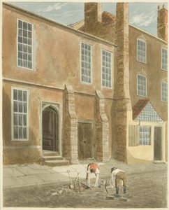 Bristol kastély maradványai egy házon Castle Greenben (ceruza és akvarell papíron)