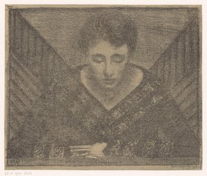 V-nyakú nő alkotó: Samuel Jessurun de Mesquita (signed by artist)