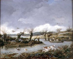 Kacsalövészet (olaj, vászon)