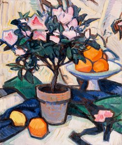 Rózsaszín azálea és narancsok, 1913 körül alkotó: Samuel John Peploe