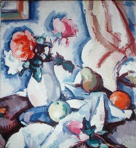Rózsa fehér vázában (olaj, vászon) alkotó: Samuel John Peploe