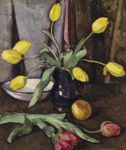 Csendélet tulipánokkal (olaj, vászon) alkotó: Samuel John Peploe