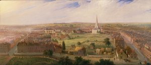 Birmingham a Szent Fülöp-templom kupolájából, 1821