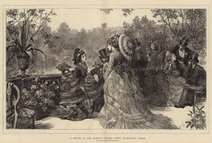 Vázlat Őfelsége kerti partiján, Buckingham-palota