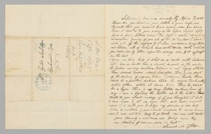 Samuel M. Fox levele Giles Saundersnek a rabszolga-kereskedelemről, 1848. április 17. alkotó: Samuel M. Fox