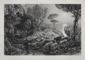 Moeris és Galatea, 1883. alkotó: Samuel Palmer