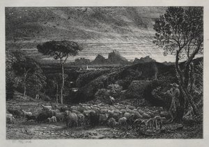 A hajtás kinyitása alkotó: Samuel Palmer