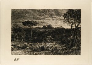 A karám kinyitása, avagy Kora reggel alkotó: Samuel Palmer