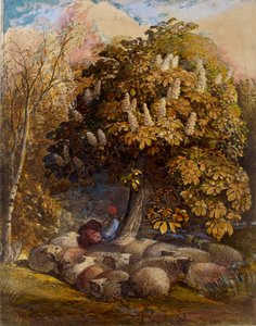 Pasztorál vadgesztenyével, c1830-1831 alkotó: Samuel Palmer