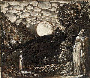 Pásztorok telihold alatt, 1829-1830 alkotó: Samuel Palmer