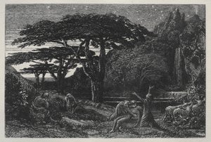 A Cypress Grove, 1883. alkotó: Samuel Palmer