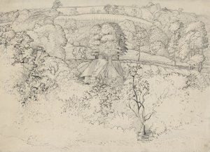 The Primitive Cottage, Shoreham (toll, tinta és mosás papíron) alkotó: Samuel Palmer