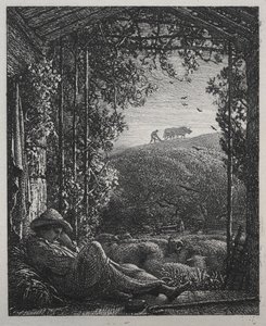 Az alvó juhász alkotó: Samuel Palmer
