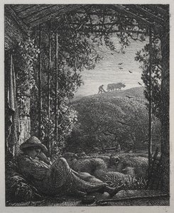 Az alvó pásztor, 1857. alkotó: Samuel Palmer