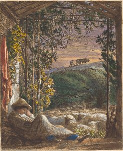 Az alvó juhász; Kora reggel alkotó: Samuel Palmer