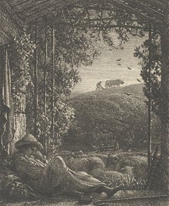 Az alvó pásztor, kora reggel, 1857. alkotó: Samuel Palmer