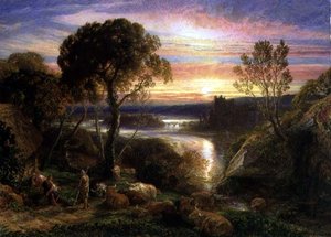 Tityrus visszaállítva örökségébe, 1877 alkotó: Samuel Palmer