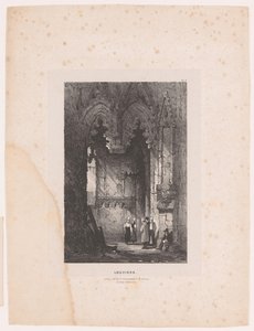 Egy louviersi templom belseje Louviers (cím a tárgyon) Belső terek (sorozat címe) Belső terek (sorozat címe) alkotó: Samuel Prout (attributed to)