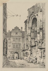 Flandriában és Németországban készült vázlatok épületei: Thein Church, Prága alkotó: Samuel Prout
