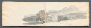 Vázlatfüzet: Eildon Hills alkotó: Samuel Prout