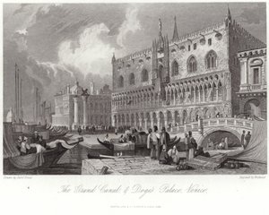A Canal Grande és a Dózse-palota alkotó: Samuel Prout