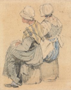 Két parasztlány, ülve alkotó: Samuel Prout