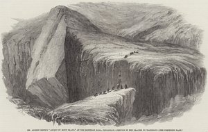 Albert Smith úr felemelkedése a Mont Blanc-ra, az Egyptian Hallban, Piccadilly-ben, a Glacier du Tacconay-i résben alkotó: Samuel Read